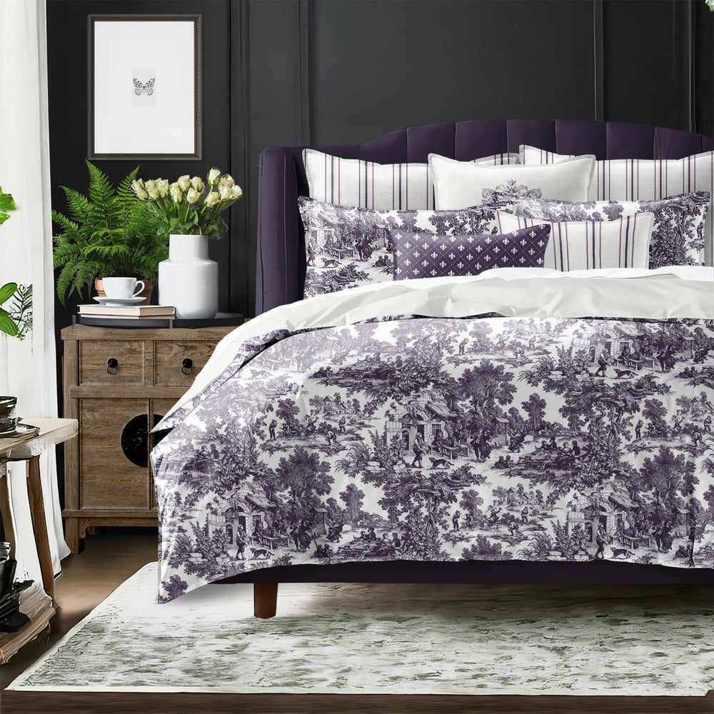 Au Village Toile Eggplant 8 Piece Coverlet Set Coverlet By Colcha Linens