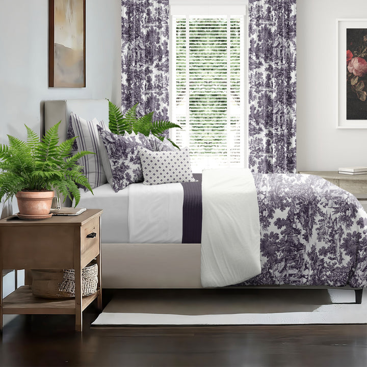 Au Village Toile Eggplant 8 Piece Coverlet Set Coverlet By Colcha Linens