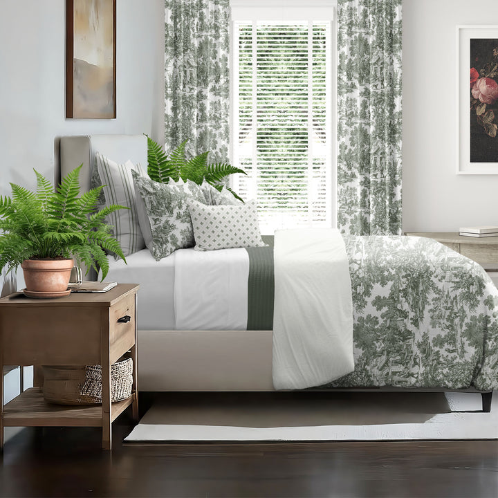 Au Village Toile Sweet Grass 8 Piece Coverlet Set Coverlet By Colcha Linens