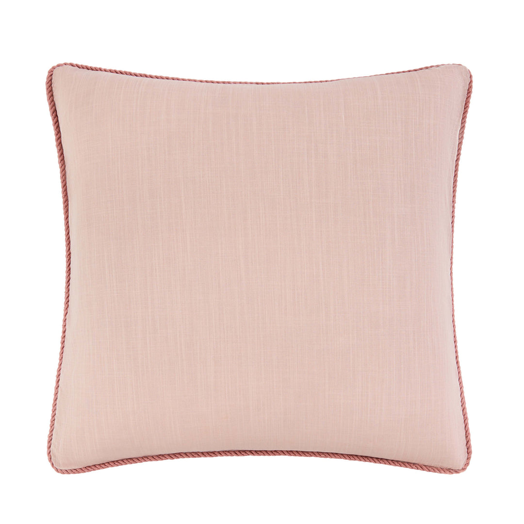 Audrey Blush Red Square Decorative Throw Pillow 18" x 18" Throw Pillows By P/Kaufmann