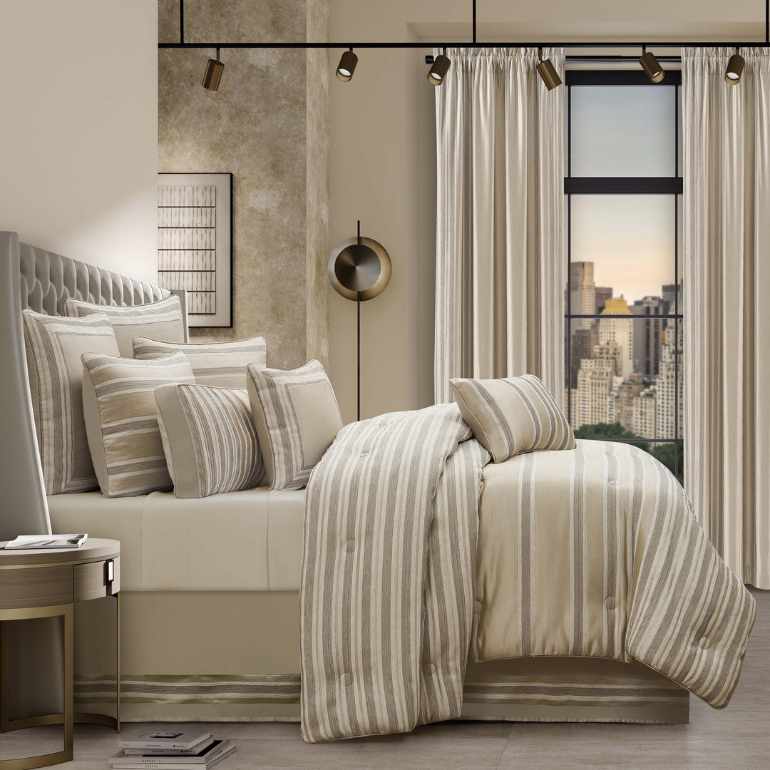 Avenue Almond 4 Piece Comforter Set Comforter Sets By J. Queen New York