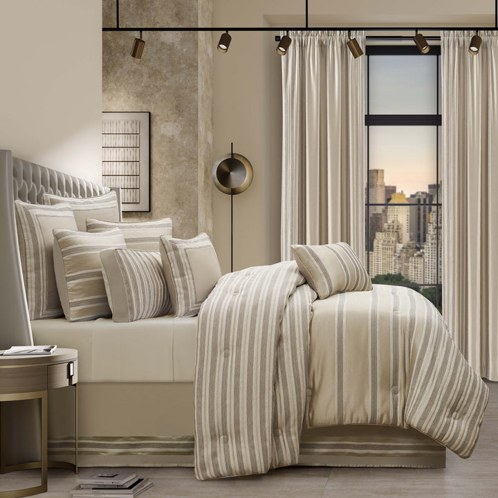 Avenue Almond 4 Piece Comforter Set Comforter Sets By J. Queen New York