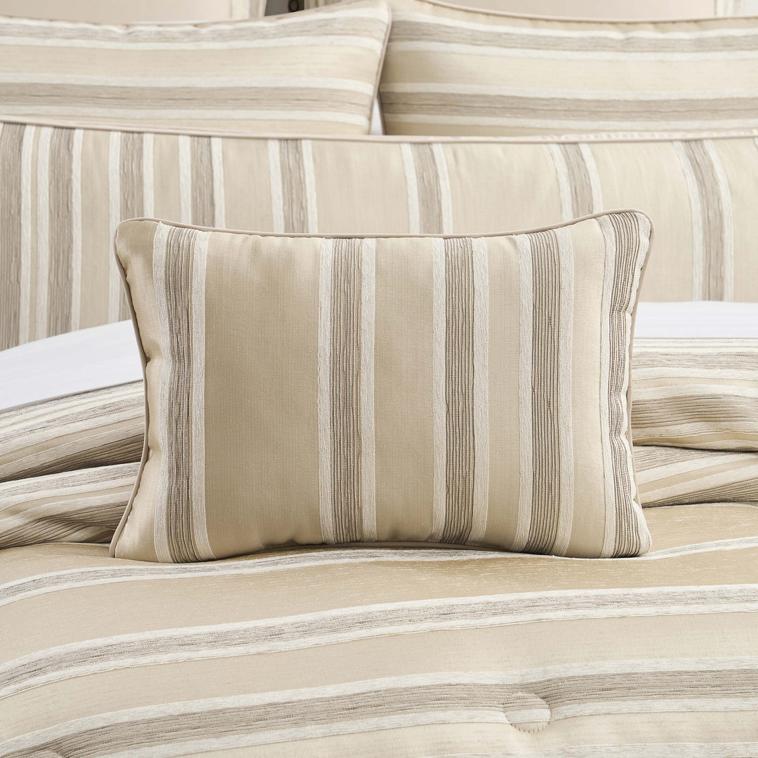 Avenue Almond Boudoir Decorative Throw Pillow 20" x 14" Throw Pillows By J. Queen New York