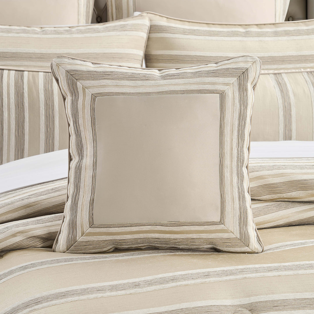 Avenue Almond Square Decorative Throw Pillow 18" x 18" Throw Pillows By J. Queen New York