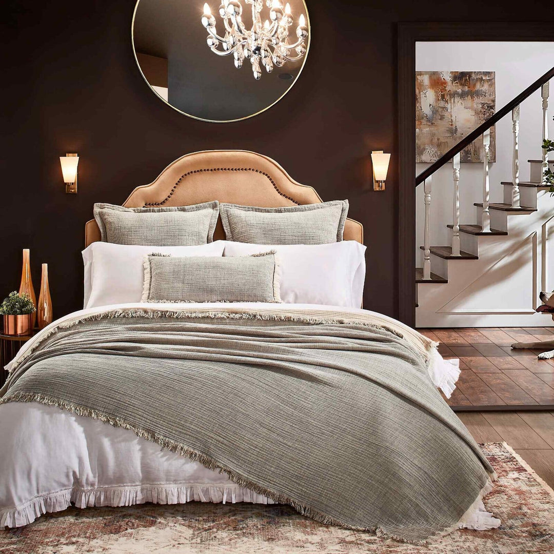 Monroe Cotton Fringe Blanket Blanket By Orchids Lux Home