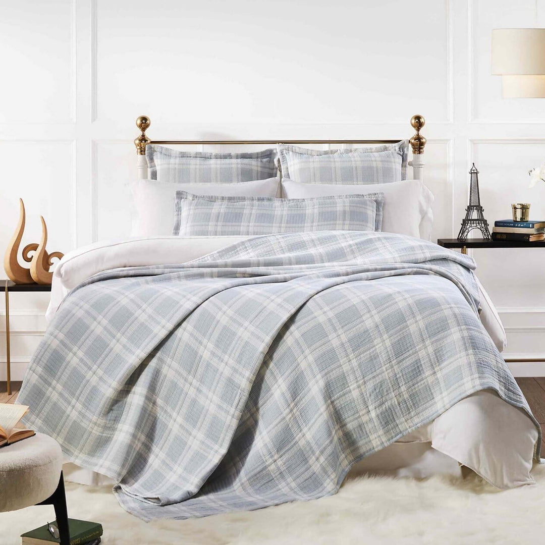 Doyle Check Cotton Blanket Blanket By Orchids Lux Home
