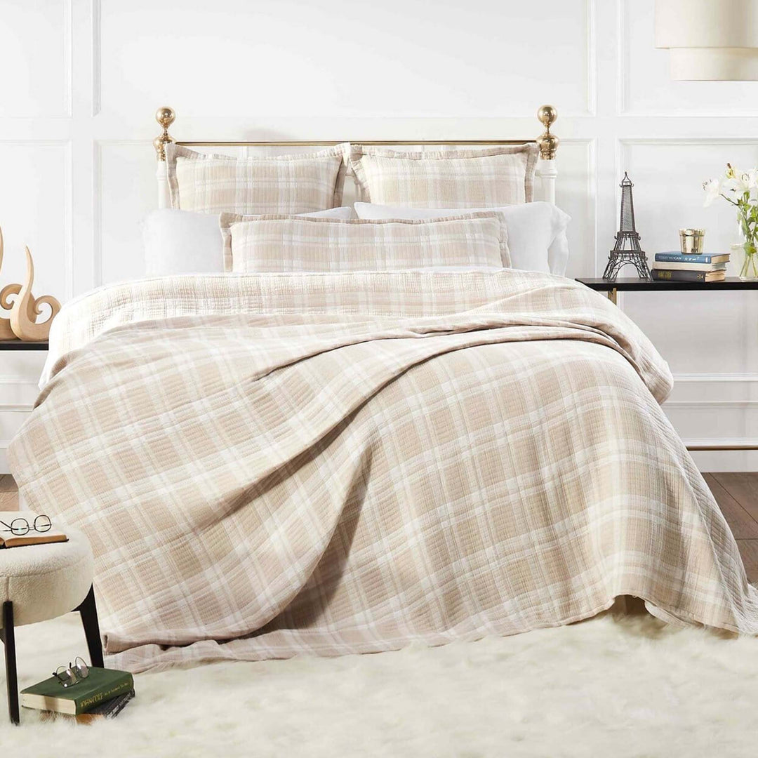Doyle Check Cotton Blanket Blanket By Orchids Lux Home