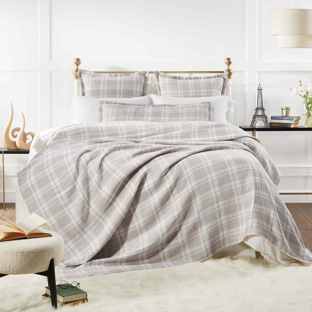 Doyle Check Cotton Blanket Blanket By Orchids Lux Home