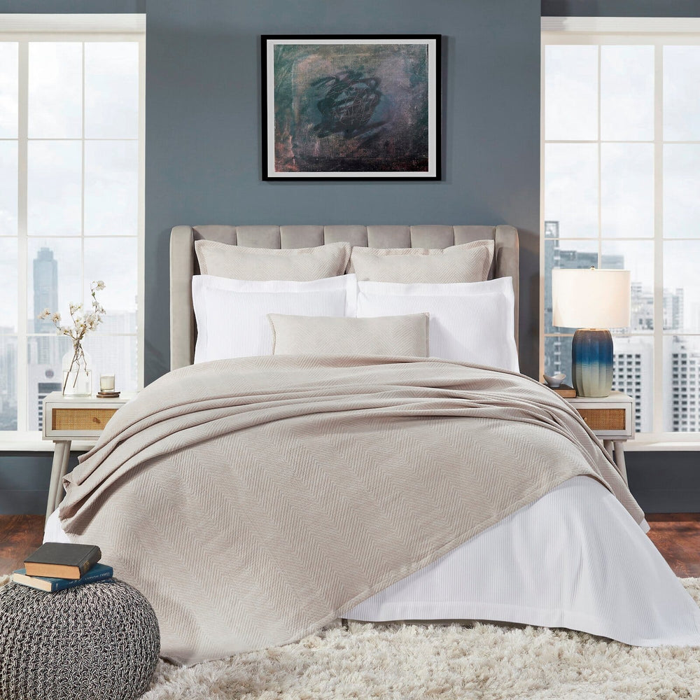 Tivoli Cotton Jacquard Blanket Blanket By Orchids Lux Home