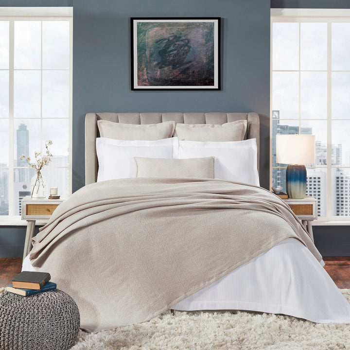 Tivoli Cotton Jacquard Blanket Blanket By Orchids Lux Home