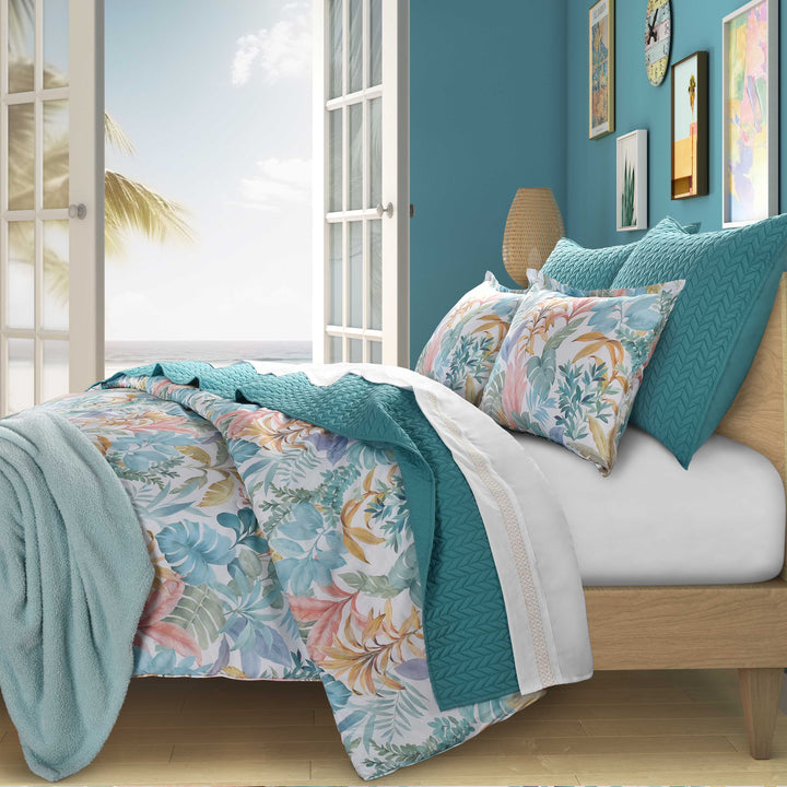 Bahama Aqua 3 Piece Comforter Set Comforter Sets By J. Queen New York