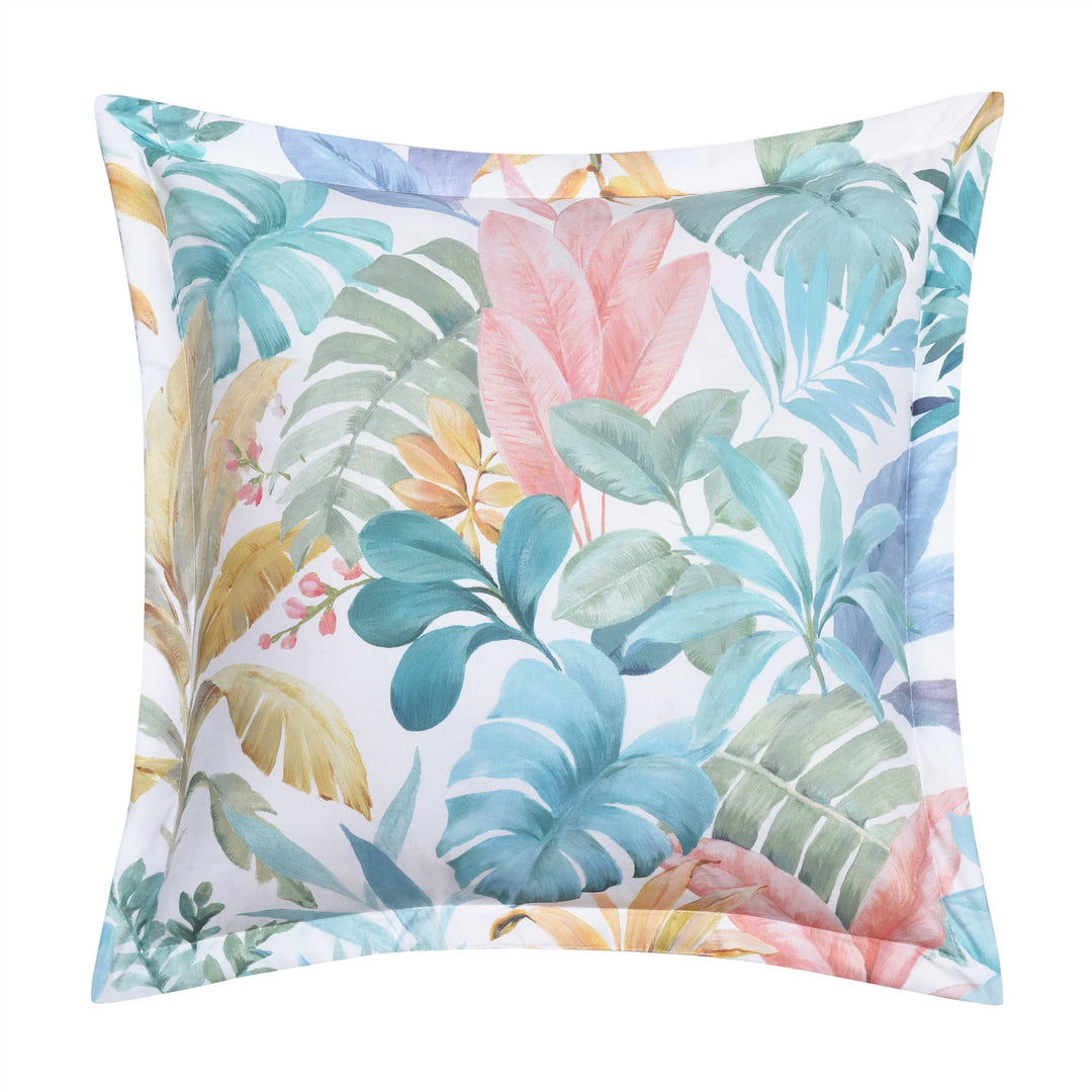 Bahama Aqua Square Decorative Throw Pillow 18" x 18" Throw Pillows By J. Queen New York