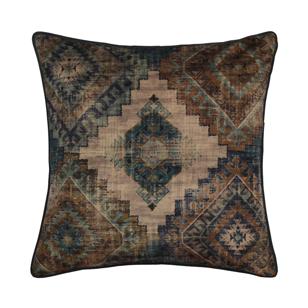 Baja Teal Square Decorative Throw Pillow 20" x 20" Throw Pillows By J. Queen New York