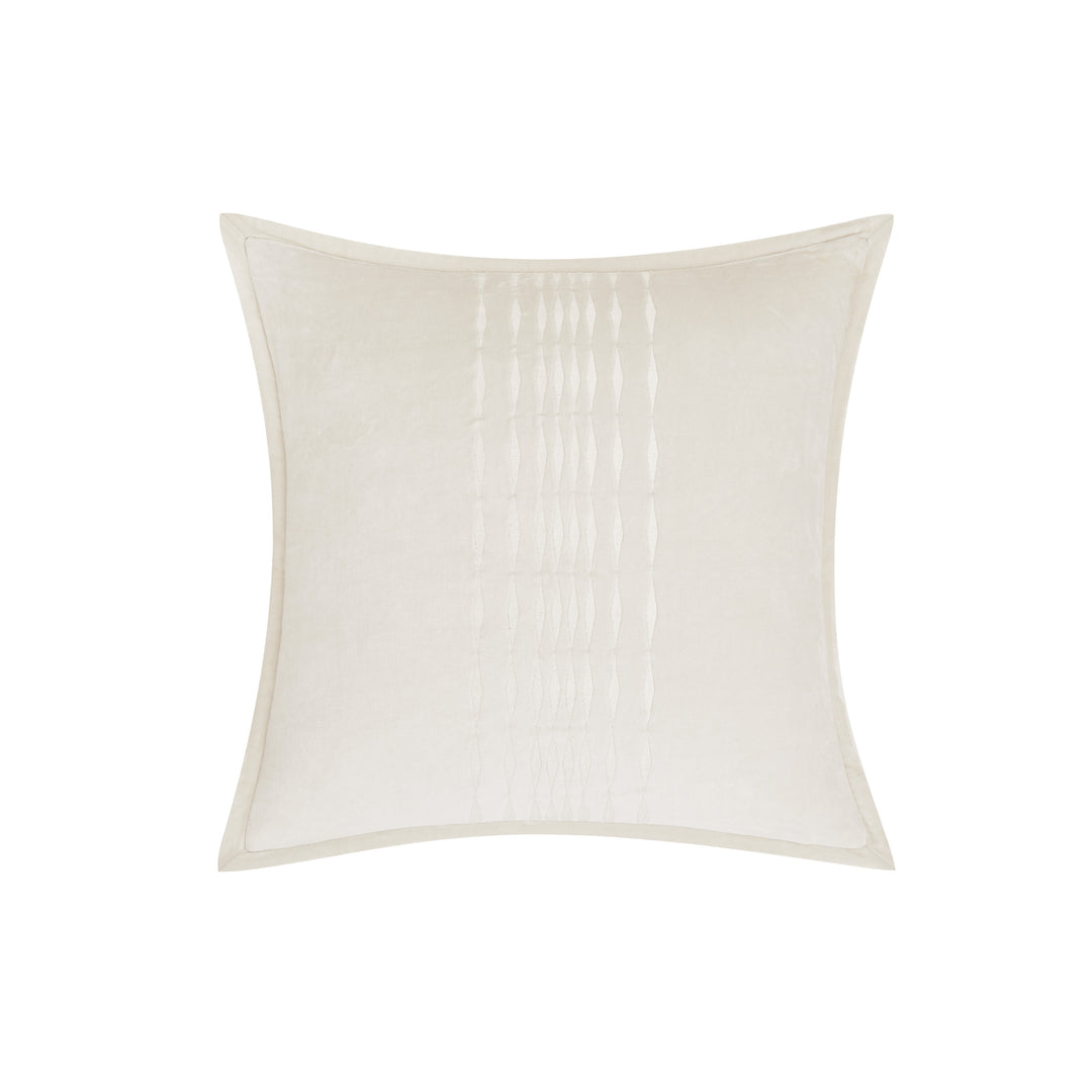 Balman Cream Square Decorative Throw Pillow 18" x 18" Throw Pillows By Waterford