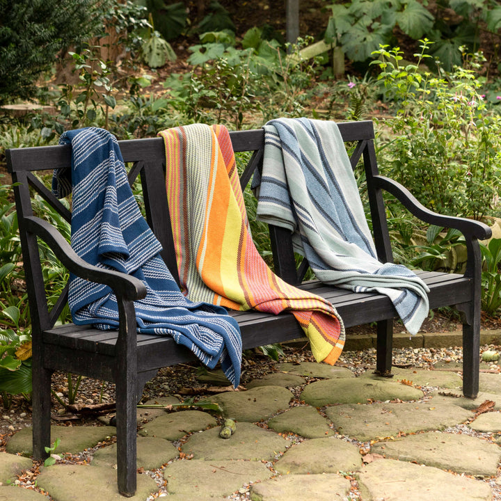 Barbados Woven Cotton Throw Throws By Annie Selke