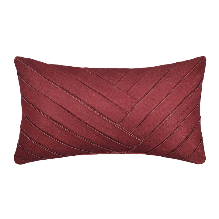 Bari Red Boudoir Decorative Throw Pillow 20" x 12" Throw Pillows By J. Queen New York