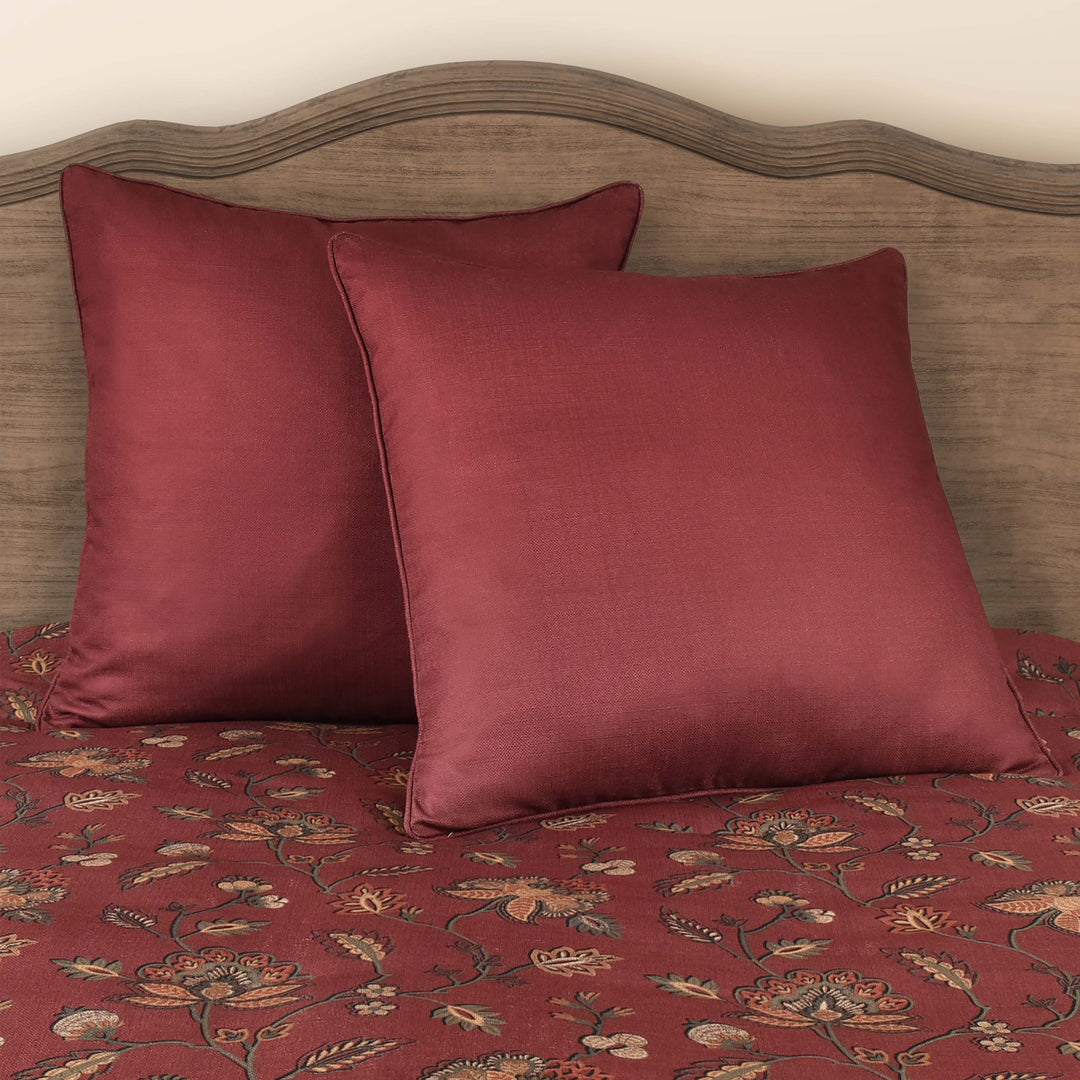 Bari Red Euro Sham Euro Shams By J. Queen New York