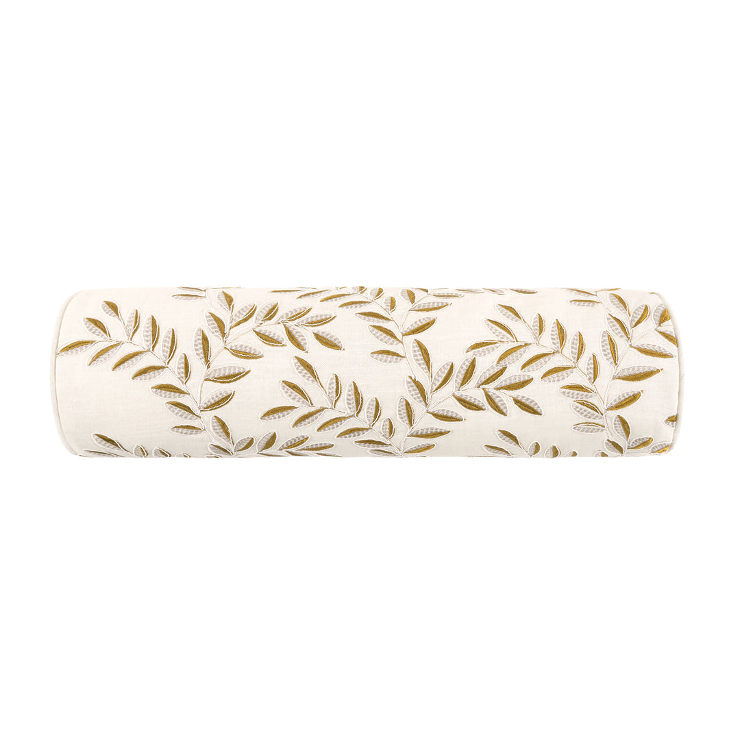 Baroda Cream Neckroll Decorative Throw Pillow 6.5" x 24" Throw Pillows By P/Kaufmann