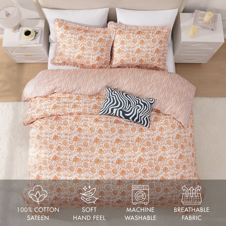 BebeTeen Clay Trees Reversible Comforter Set Comforter Sets By Bebejan®