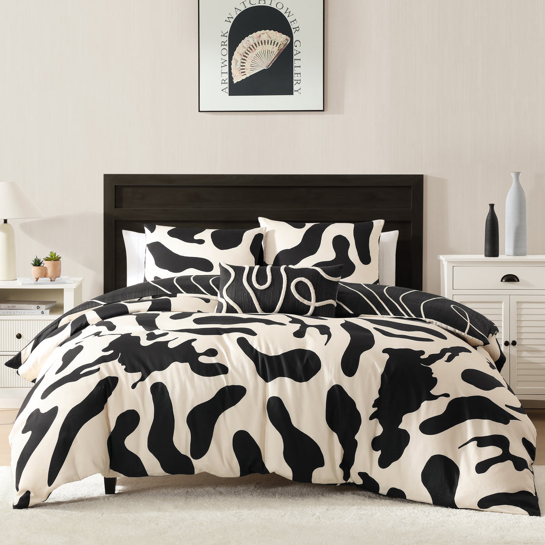 BebeTeen Ebony and Ivory Reversible Comforter Set Comforter Sets By Bebejan®