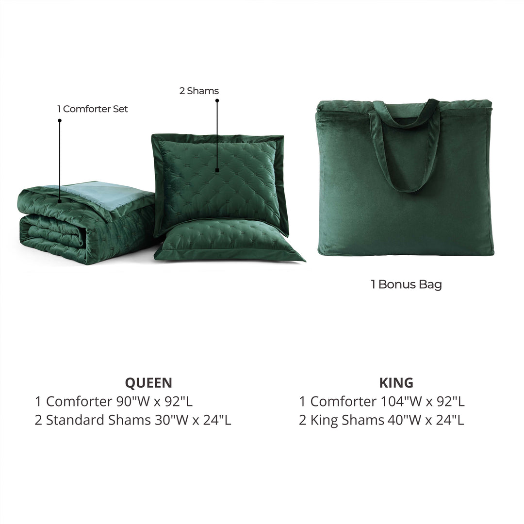 Bebejan 3 Piece Velvet Comforter Set Comforter Sets By Bebejan®