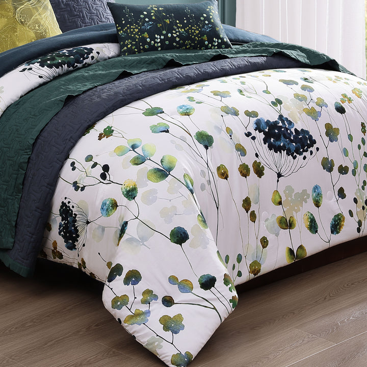 Bebejan Abstract Vines 8 Piece Reversible Comforter & Coverlet Set Comforter Sets By Bebejan®