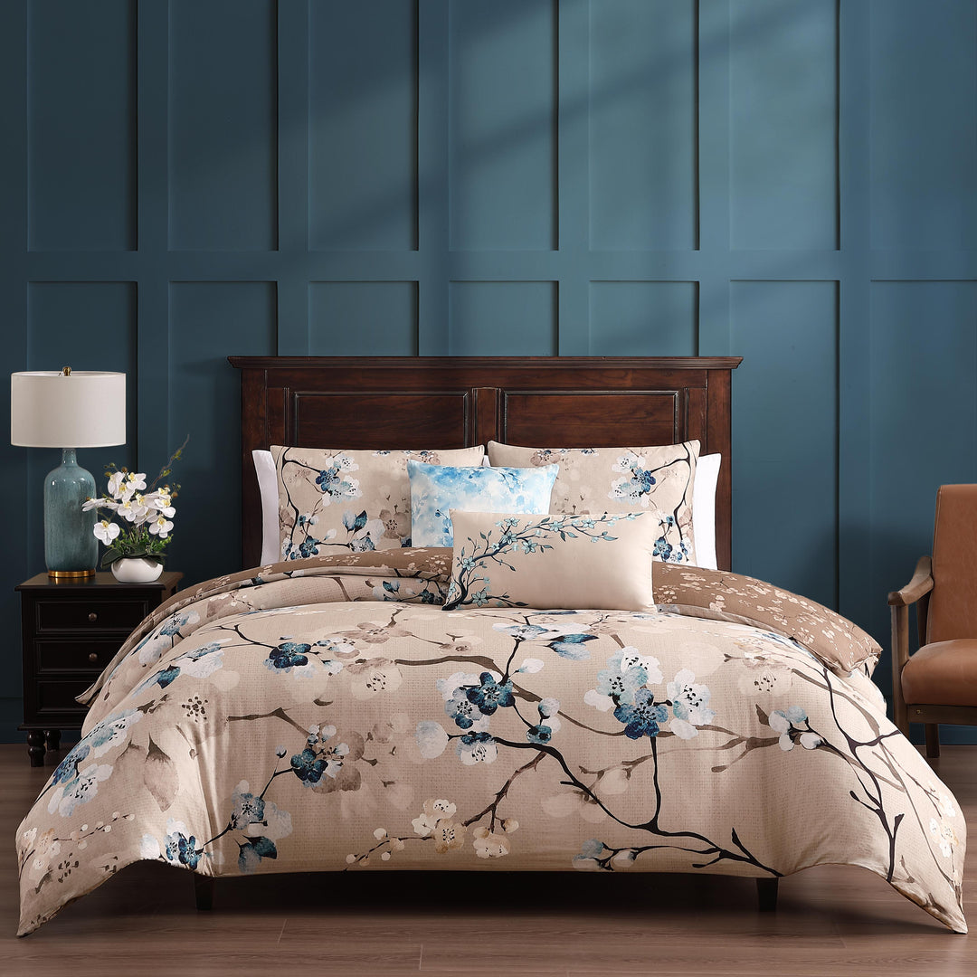 Luxury Floral Duvet Quilt Cover Reversible Bedding Set Single Luxury Floral Duvet Quilt Cover Reversible Bedding Set Single