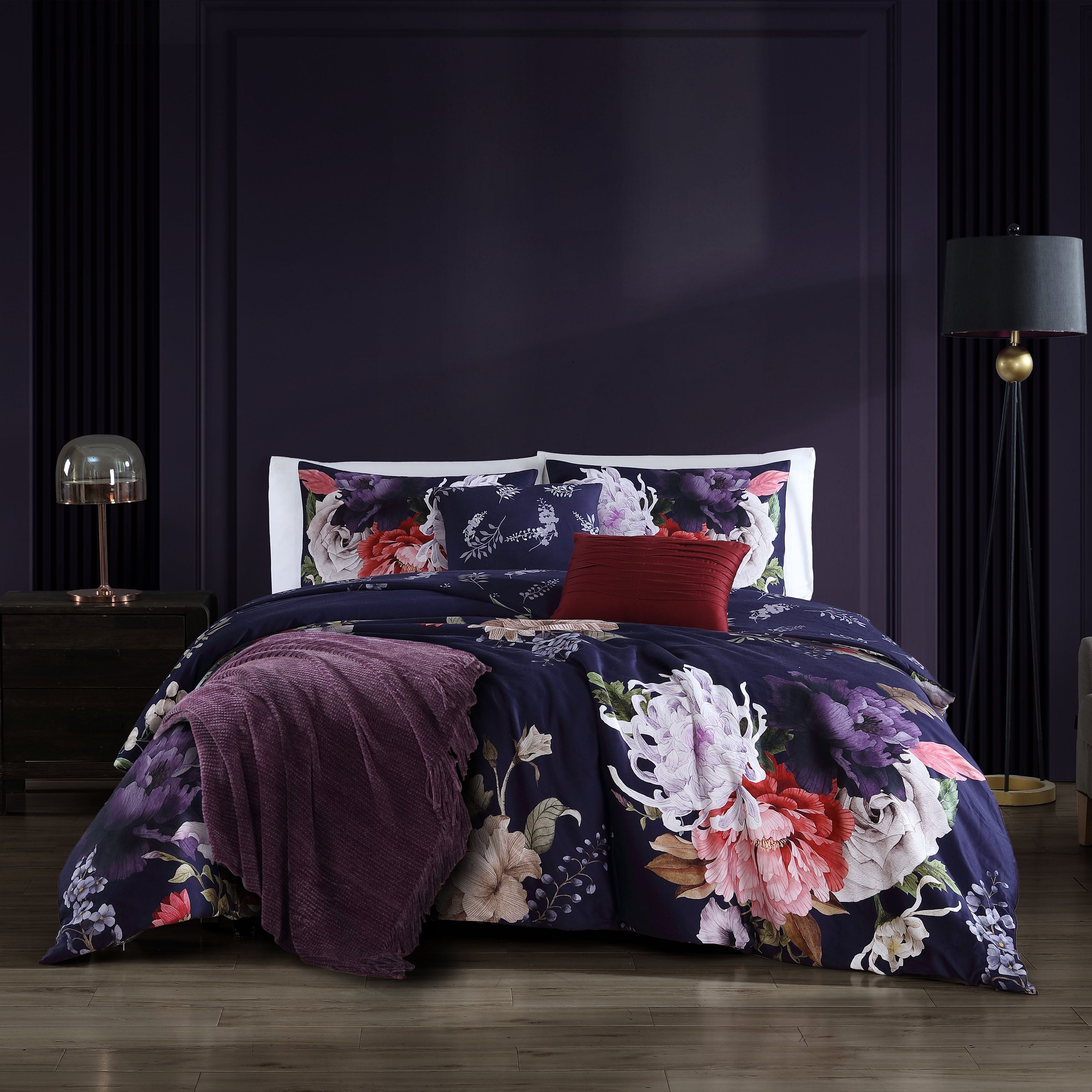 Purple comforter deals set full