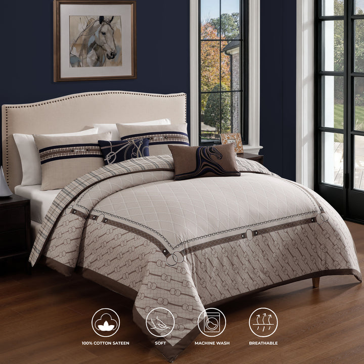 Bebejan Equestrian 5 Piece Reversible Comforter Set Comforter Sets By Bebejan®