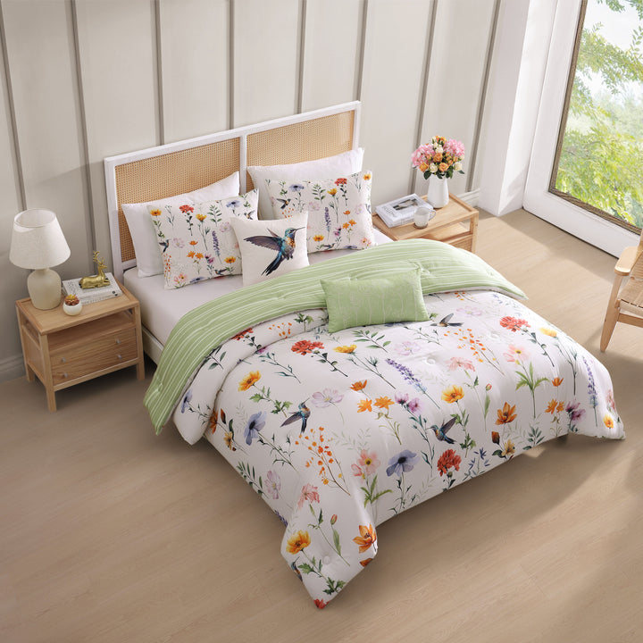 Bebejan Fresh Cut Flowers 5 Piece Reversible Comforter Set Comforter Sets By Bebejan®