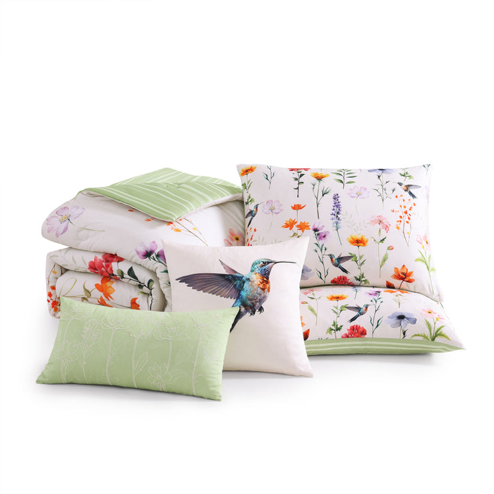 Bebejan Fresh Cut Flowers 5 Piece Reversible Comforter Set Comforter Sets By Bebejan®