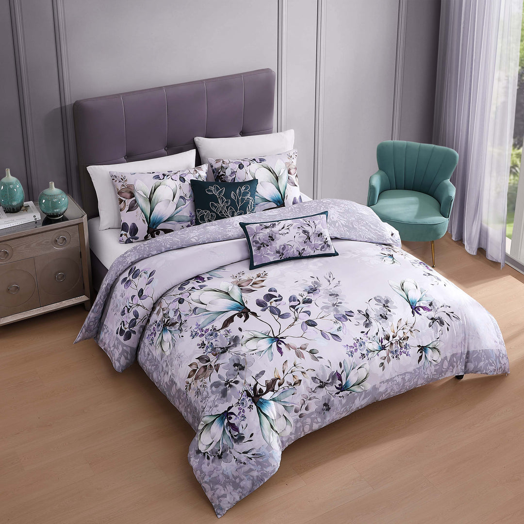 Bebejan Jewel Toned Florals 5 Piece Reversible Comforter Set Comforter Sets By Bebejan®