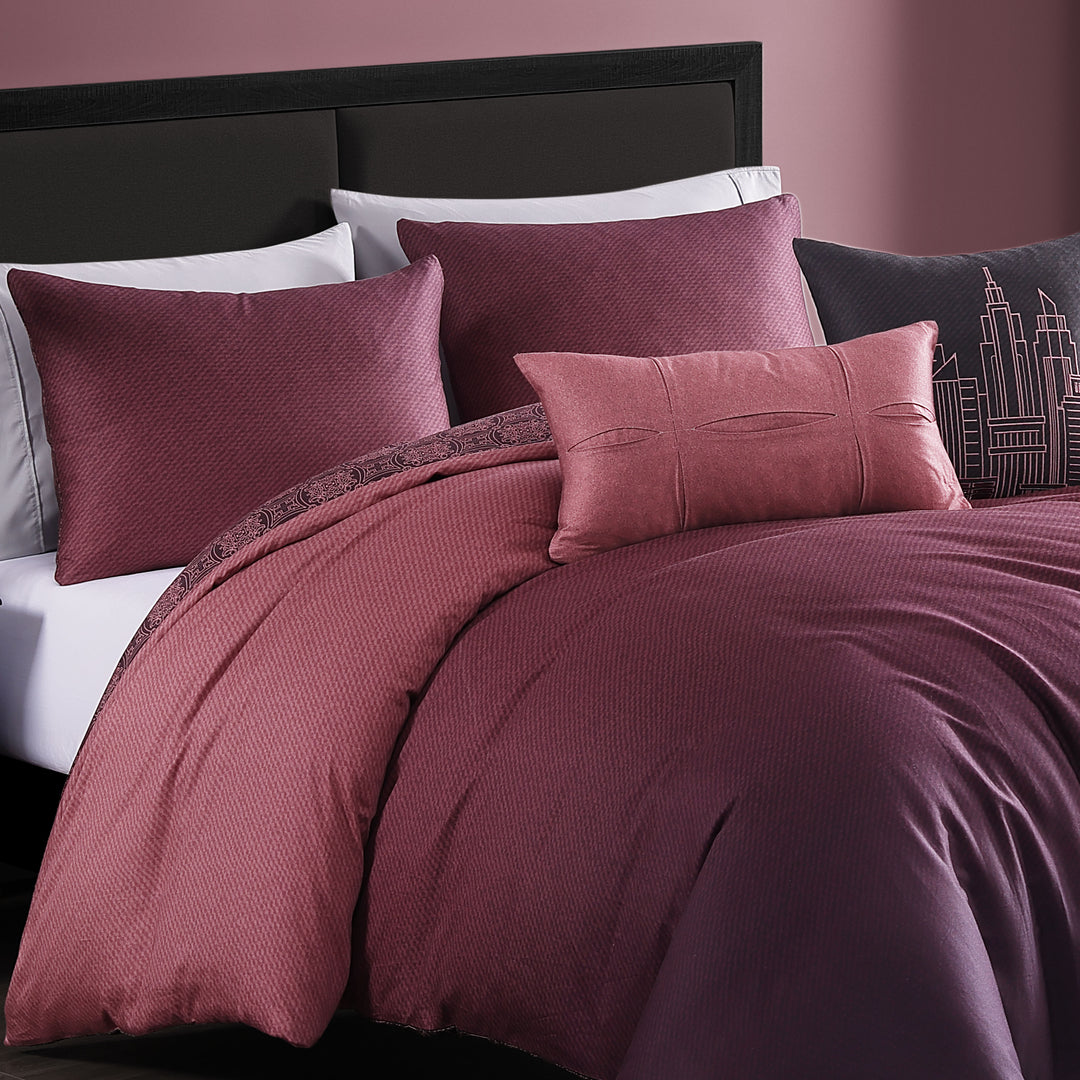 Bebejan Mauve Dreams 5 Piece Reversible Comforter Set
