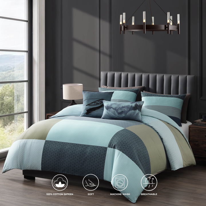 Bebejan Nature Blues 5 Piece Reversible Comforter Set Comforter Sets By Bebejan®