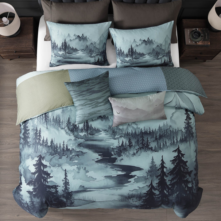 Bebejan Nature Blues 5 Piece Reversible Comforter Set Comforter Sets By Bebejan®