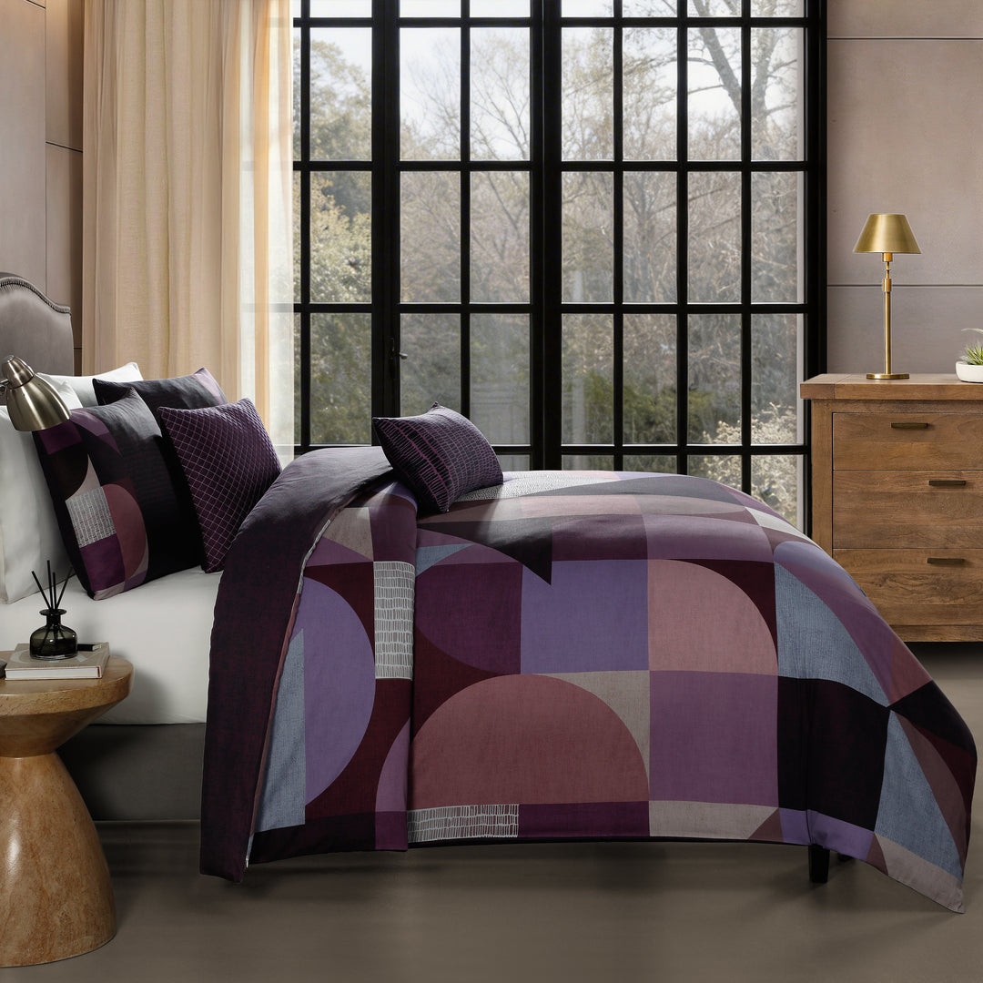 Bebejan Orchid Matrix 5 Piece Reversible Comforter Set Comforter Sets By Bebejan®