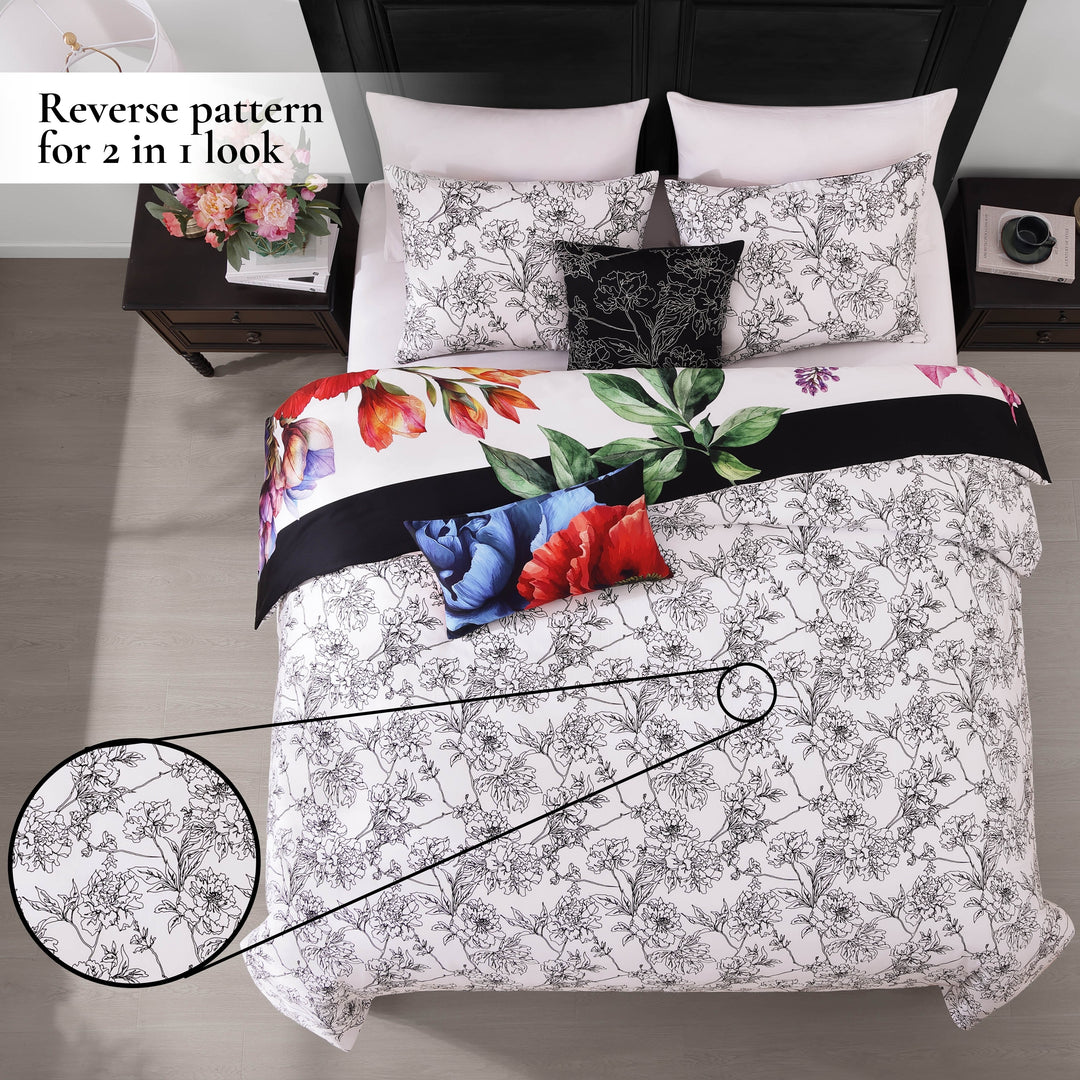 Bebejan Petal Portrait 5 Piece Reversible Comforter Set Comforter Sets By Bebejan®