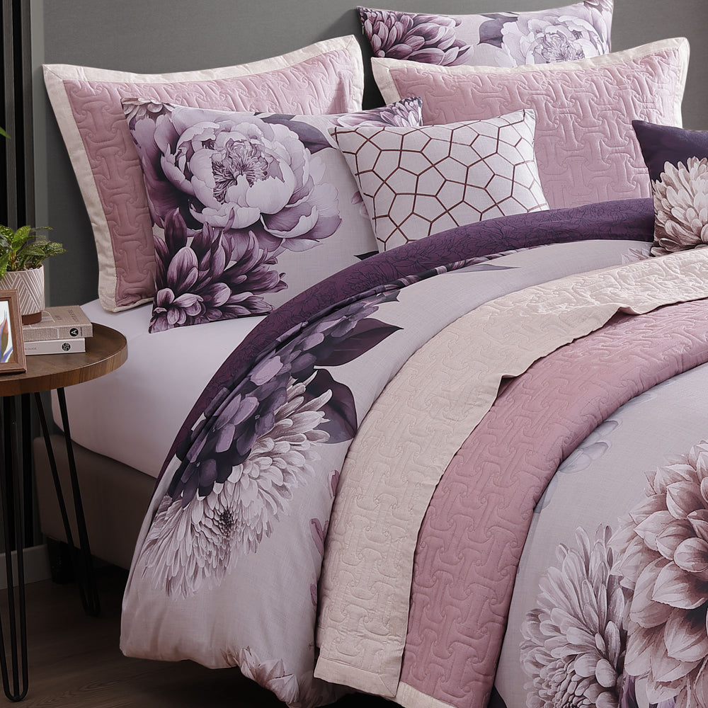 Bebejan Plum Petal 8 Piece Reversible Comforter & Coverlet Set Comforter Sets By Bebejan®