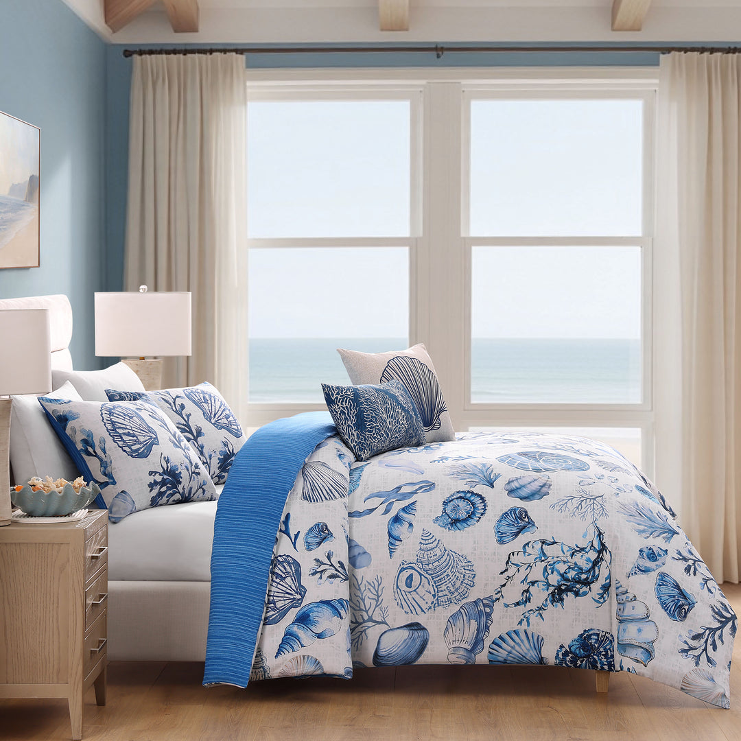 Bebejan Shells and Seaplants 5 Piece Reversible Comforter Set Comforter Sets By Bebejan®