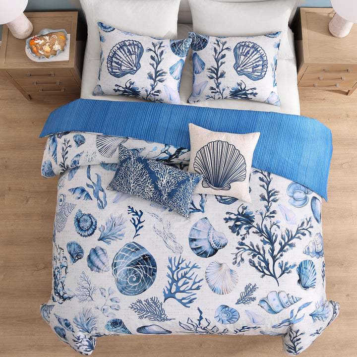 Bebejan Shells and Seaplants 5 Piece Reversible Comforter Set Comforter Sets By Bebejan®