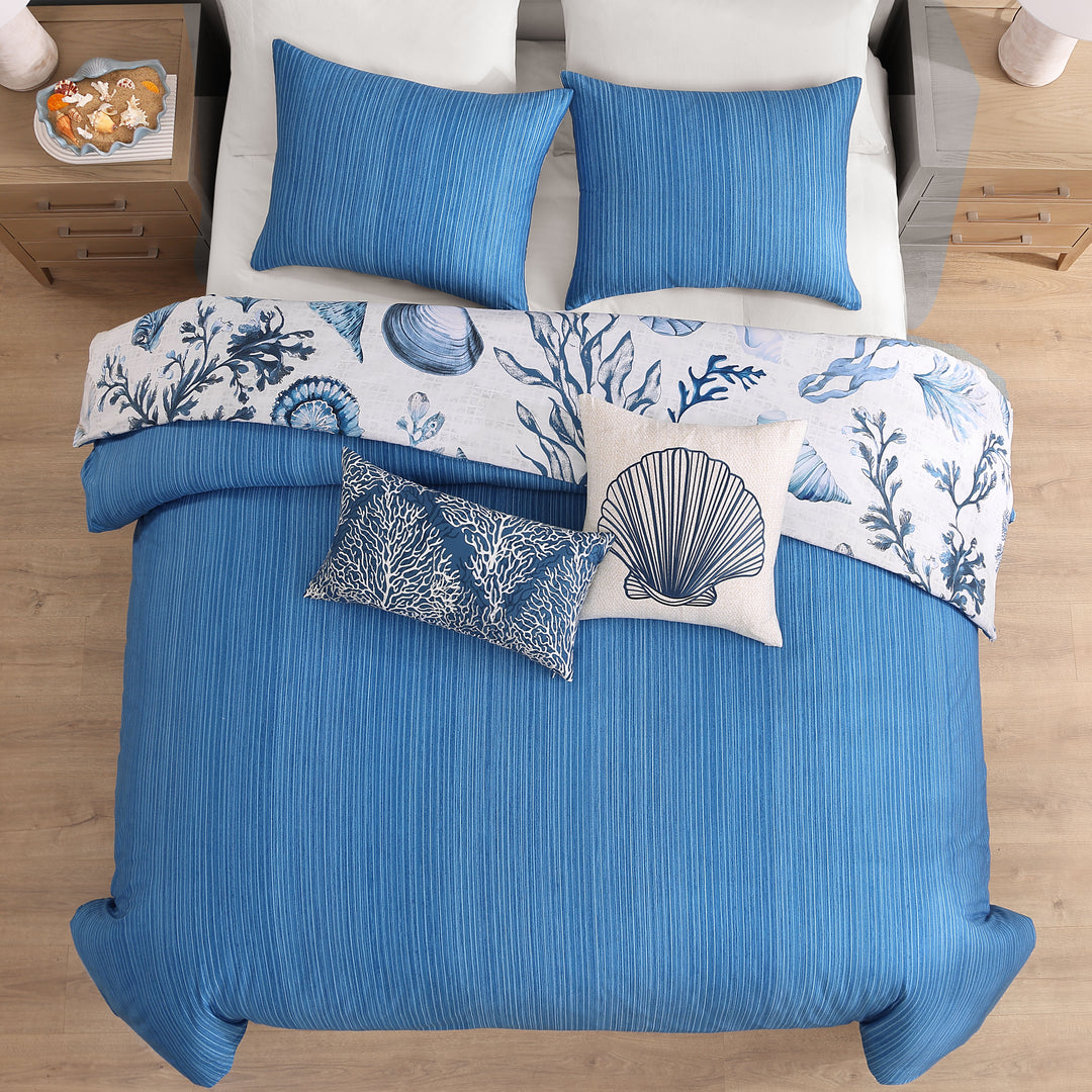 Bebejan Shells and Seaplants 5 Piece Reversible Comforter Set Comforter Sets By Bebejan®