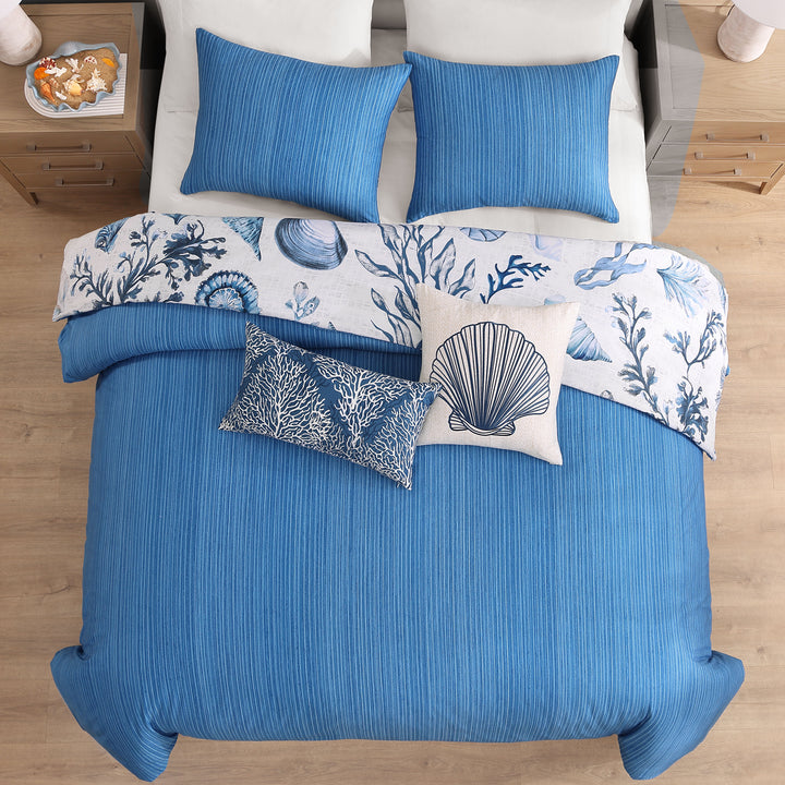Bebejan Shells and Seaplants 5 Piece Reversible Comforter Set Comforter Sets By Bebejan®