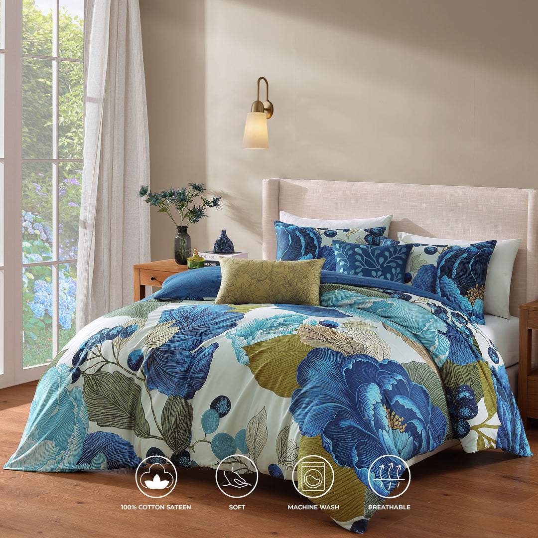 Bebejan Teal Tapestry 5 Piece Reversible Comforter Set Comforter Sets By Bebejan®