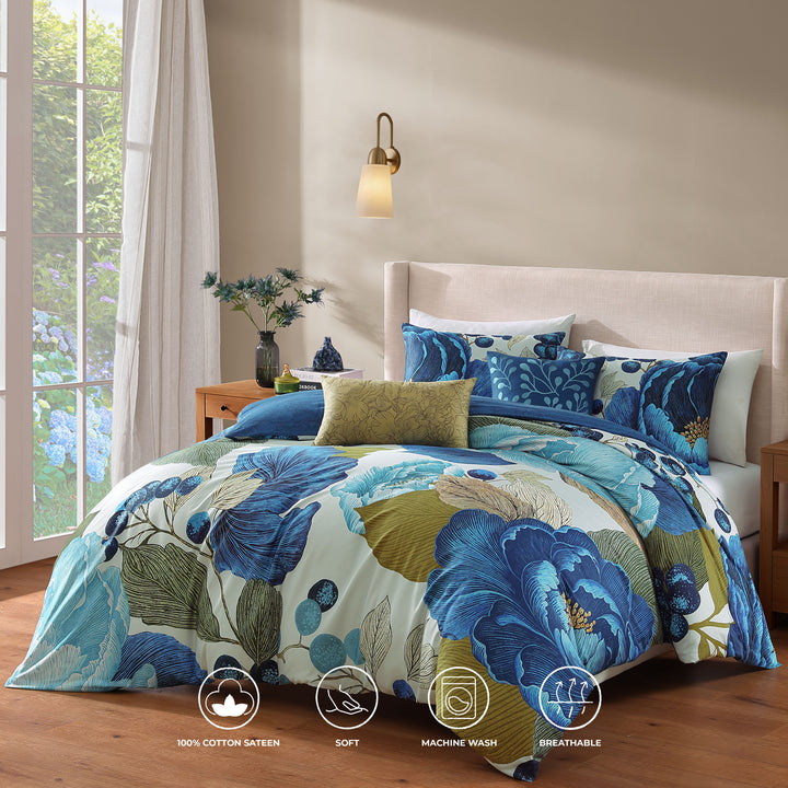 Bebejan Teal Tapestry 5 Piece Reversible Comforter Set Comforter Sets By Bebejan®
