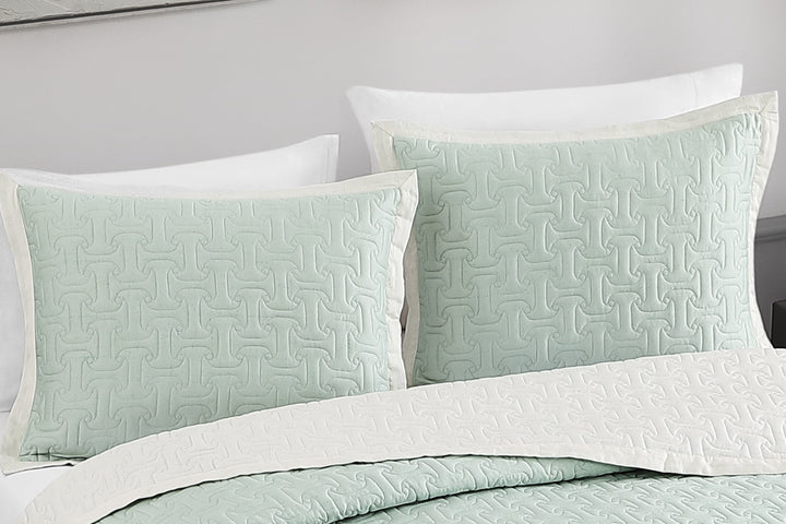 Bebejan Textured Quilted Sham Set - Final Sale Sham By US Office - Latest Bedding