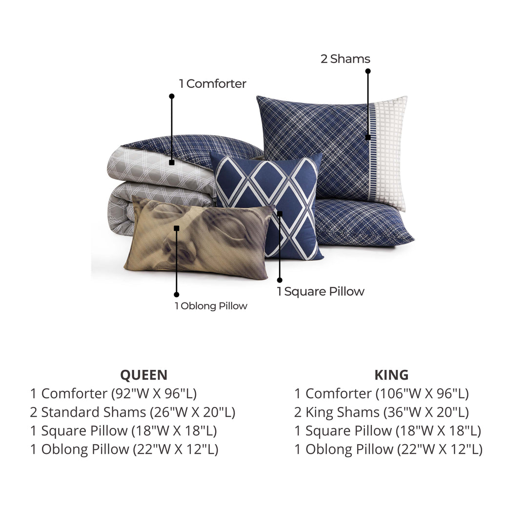 Bebejan Vertigeo 5 Piece Reversible Comforter Set Comforter Sets By Bebejan®