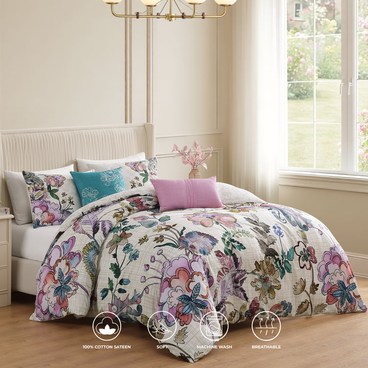 Bebejan Watercolor Jacobean 5 Piece Reversible Comforter Set Comforter Sets By Bebejan®