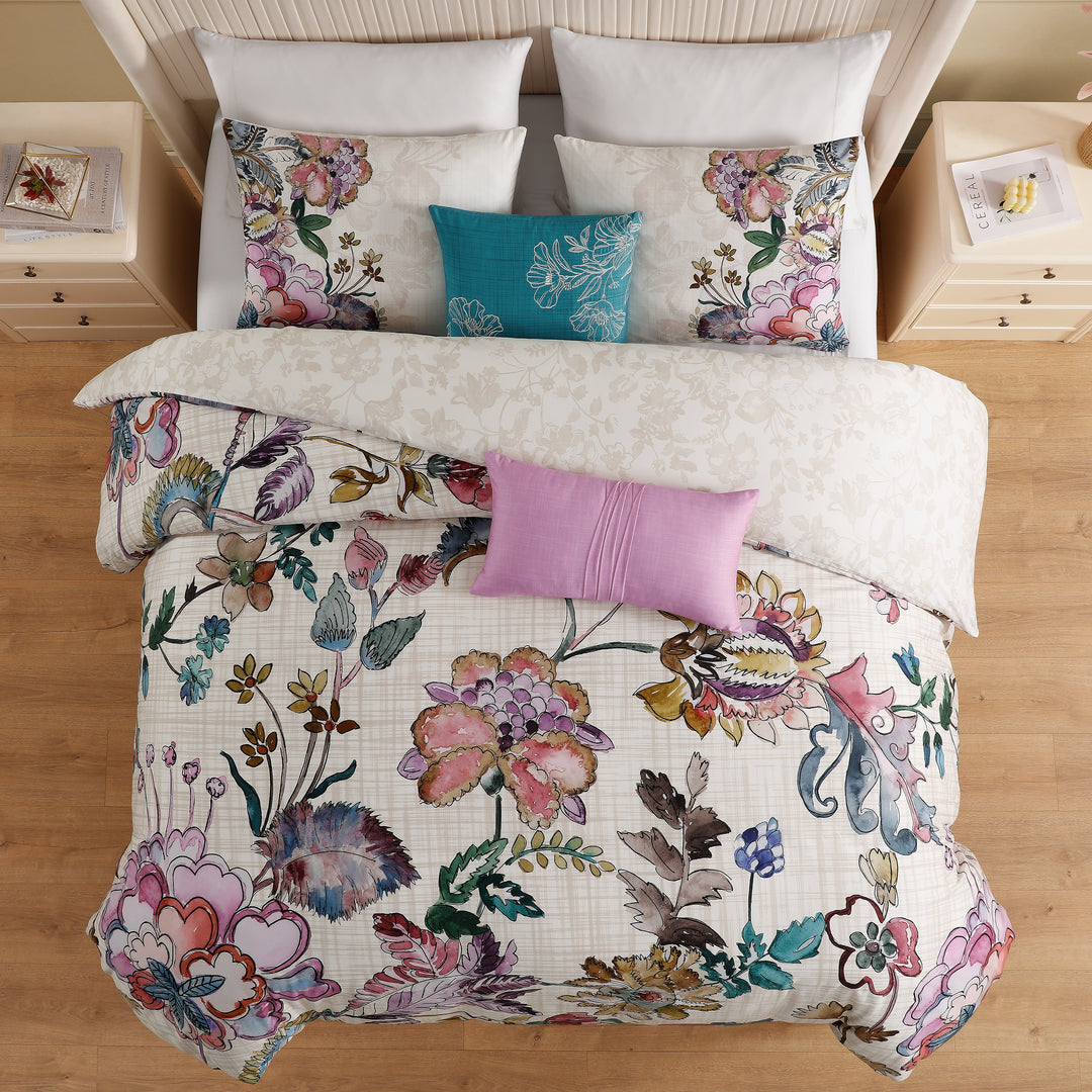 Bebejan Watercolor Jacobean 5 Piece Reversible Comforter Set Comforter Sets By Bebejan®