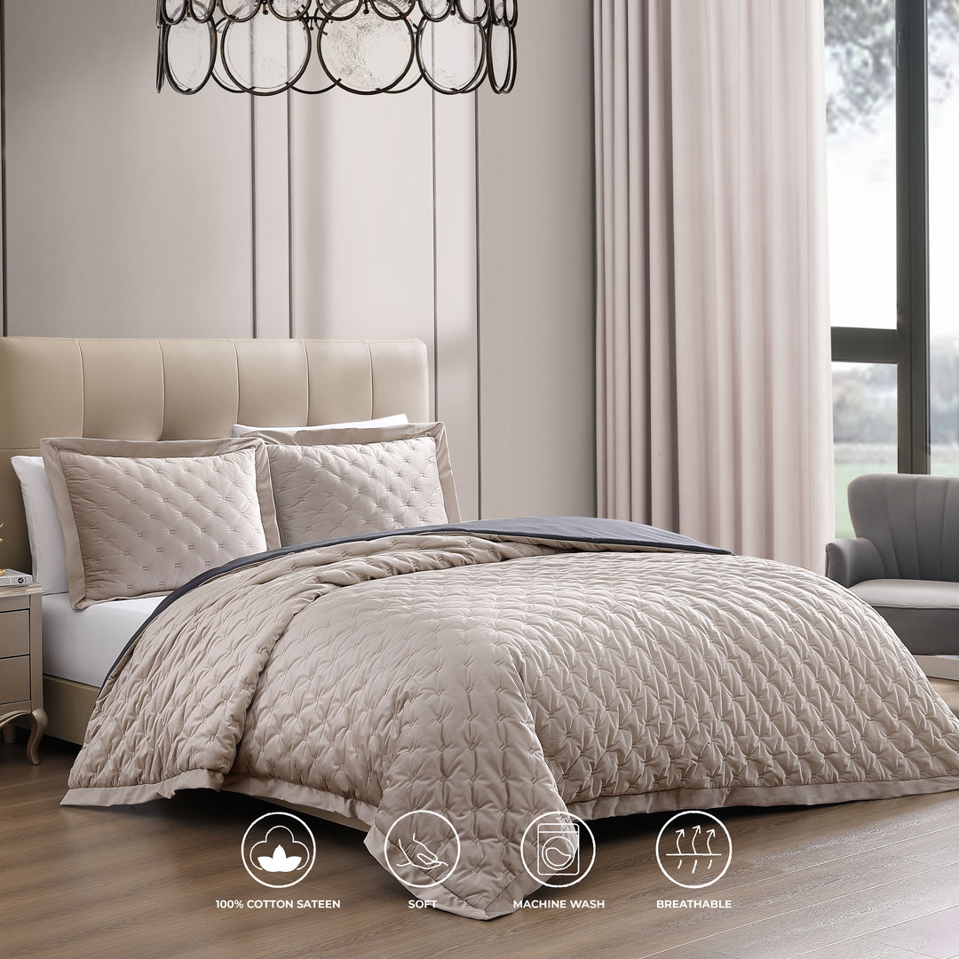 Bebejan 3 Piece Velvet Comforter Set