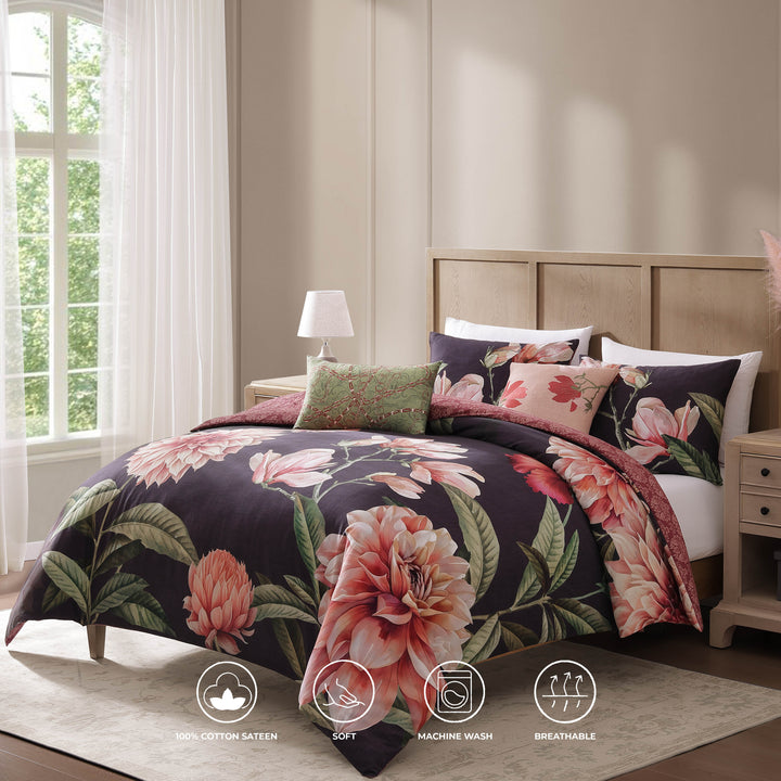Bebejan Blush Serenade 5 Piece Reversible Comforter Set